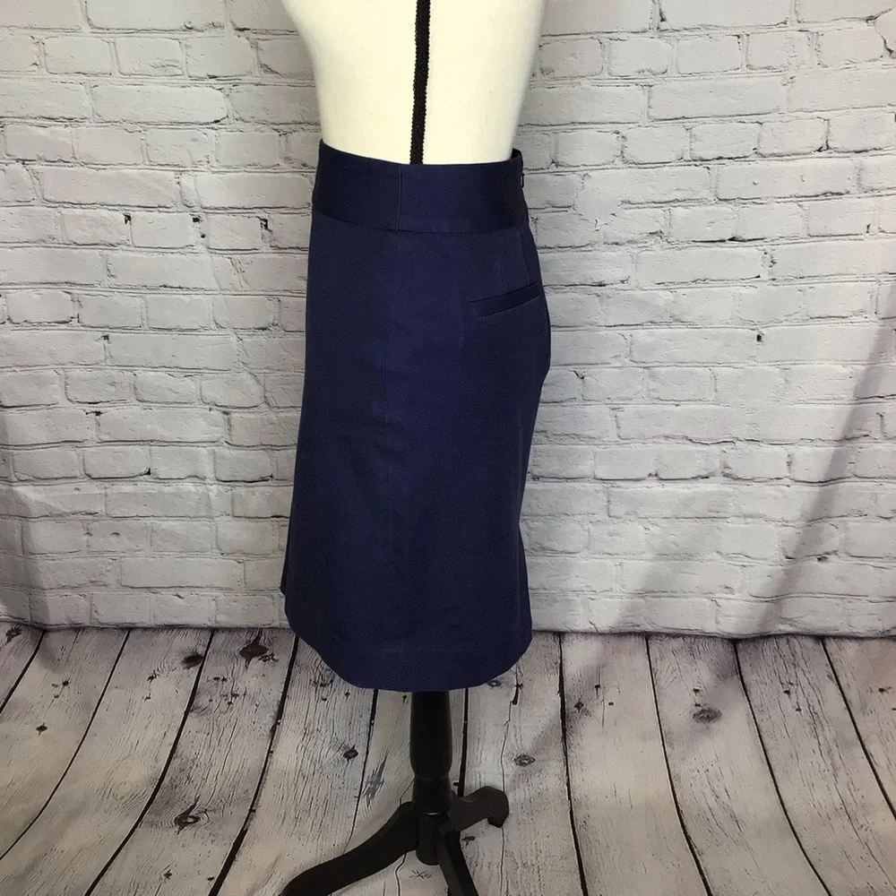Banana Republic Blue Twill Straight Skirt 4